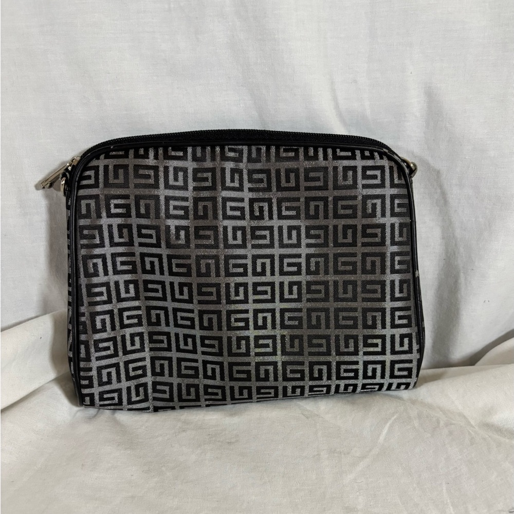 Chic Black And Silver Patterned Pouch - image 1